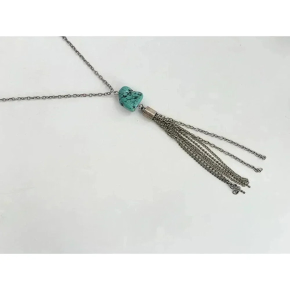 Vintage Turquoise and Silver Necklace - Picture 3 of 7